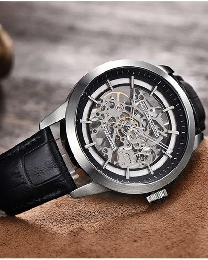Vyriškas automatinis laikrodis „Pagani Design PD-1638 Skeleton“, 3 ATM, „Hardlex“ stiklas, su dėžute