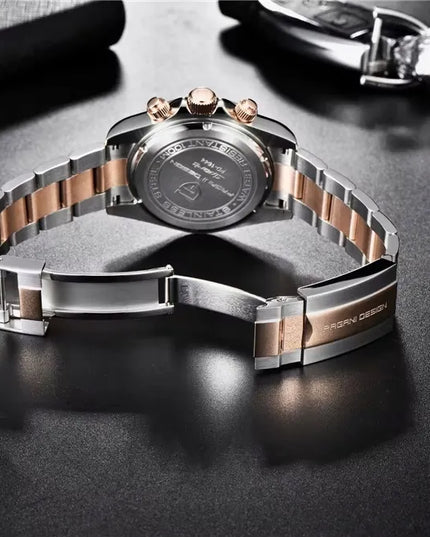 Pagani Design PD-1644 Daytona Chrono Sport VK63 vyriškas laikrodis su safyriniu stiklu ir dėžute