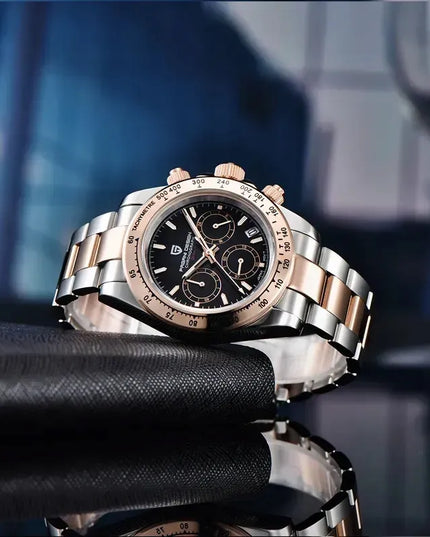 Pagani Design PD-1644 Daytona Chrono Sport VK63 vyriškas laikrodis su safyriniu stiklu ir dėžute