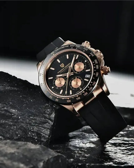 Pagani Design PD-1664 Daytona Chrono Sport VK63 vyriškas laikrodis su safyriniu stiklu ir dėžute