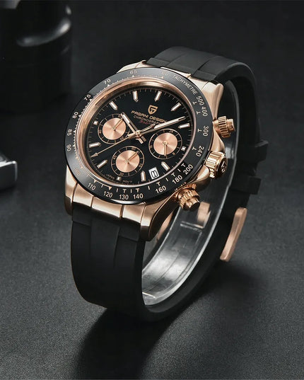 Pagani Design PD-1664 Daytona Chrono Sport VK63 vyriškas laikrodis su safyriniu stiklu ir dėžute