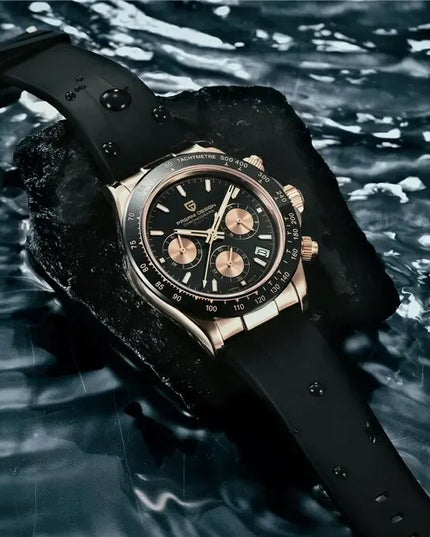Pagani Design PD-1664 Daytona Chrono Sport VK63 vyriškas laikrodis su safyriniu stiklu ir dėžute