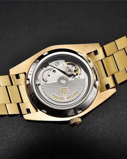 „Pagani Design PD-1752 Rose Gold“ automatinis laikrodis, ST16, 10 ATM, safyrinis stikliukas, su dėžute