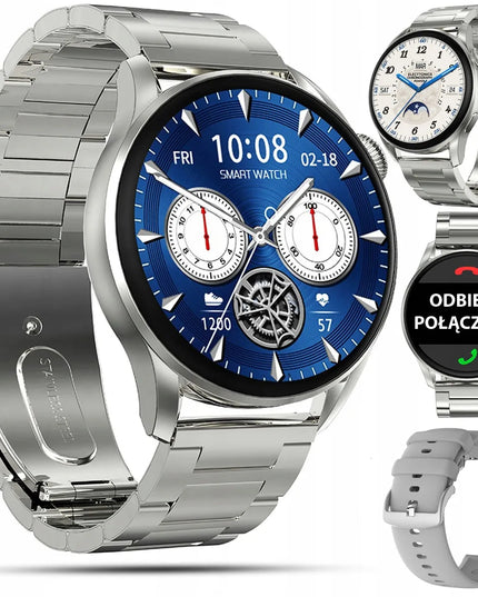 DT No.1 SmartWatch 3 Pro išmanusis laikrodis DT3 su pulso matuokliu, EKG ir skambučių funkcija