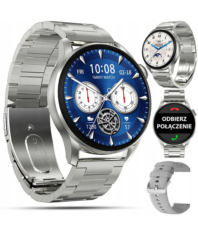 DT No.1 SmartWatch 3 Pro išmanusis laikrodis DT3 su pulso matuokliu, EKG ir skambučių funkcija