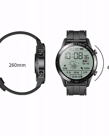 Vyriškas išmanusis laikrodis su skambučiais, PL meniu, atsparus vandeniui, sporto režimai, sveikata