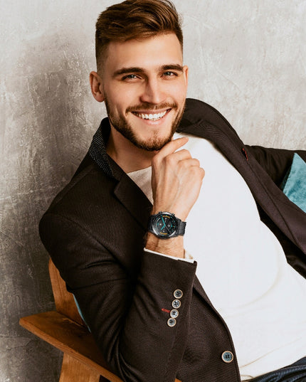 Vyriškas išmanusis laikrodis su skambučiais, PL meniu, atsparus vandeniui, sporto režimai, sveikata