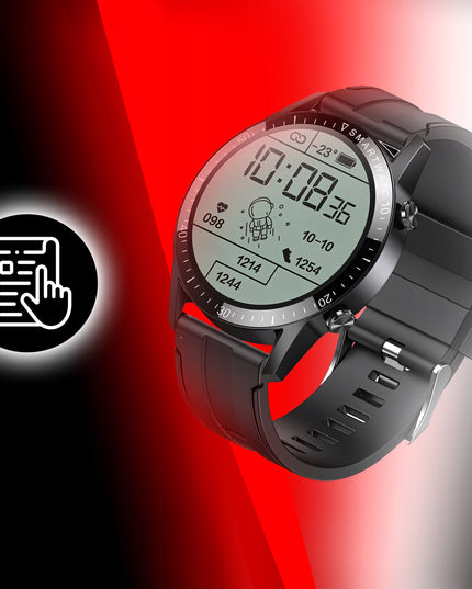 Vyriškas išmanusis laikrodis su skambučiais, PL meniu, atsparus vandeniui, sporto režimai, sveikata