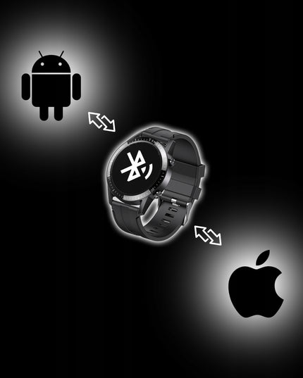 Vyriškas išmanusis laikrodis su skambučiais, PL meniu, atsparus vandeniui, sporto režimai, sveikata