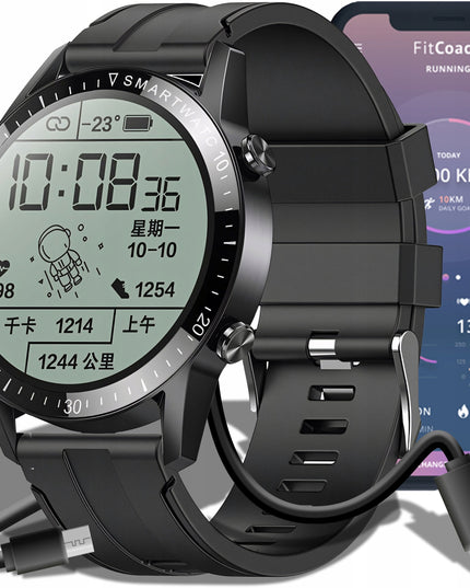 Vyriškas išmanusis laikrodis su skambučiais, PL meniu, atsparus vandeniui, sporto režimai, sveikata