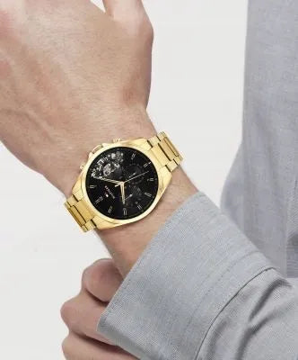Tommy Hilfiger Baker 1710447 vyriškas auksinis laikrodis su originalia dėžute