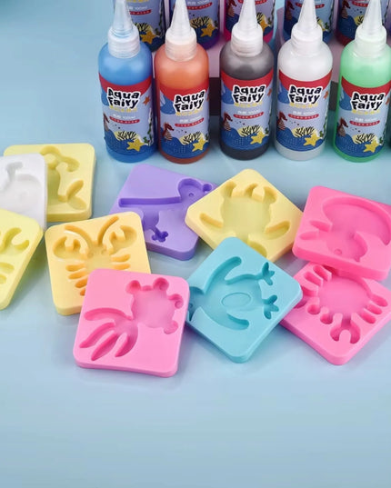 „Regmag“ gelio figūrėlių kūrimo rinkinys, 14 spalvų gelių po 60 ml, formelės