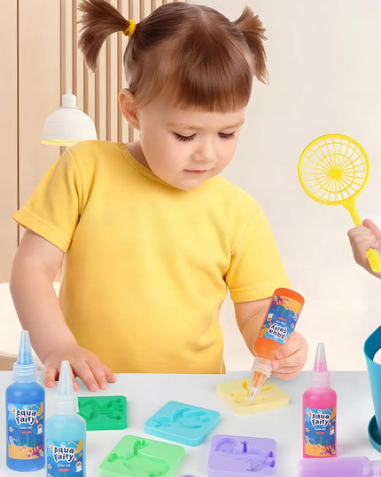 „Regmag“ gelio figūrėlių kūrimo rinkinys, 14 spalvų gelių po 60 ml, formelės
