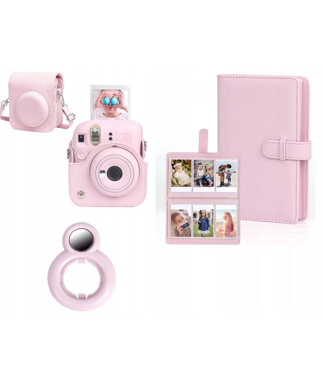 Rinkinys 3 viename: dėklas, albumas 108 nuotraukoms ir vaizdo ieškiklis, skirtas fotoaparatui FujiFilm Instax Mini 12