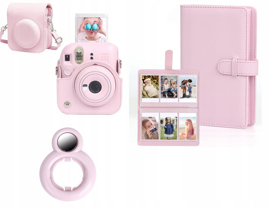 Rinkinys 3 viename: dėklas, albumas 108 nuotraukoms ir vaizdo ieškiklis, skirtas fotoaparatui FujiFilm Instax Mini 12