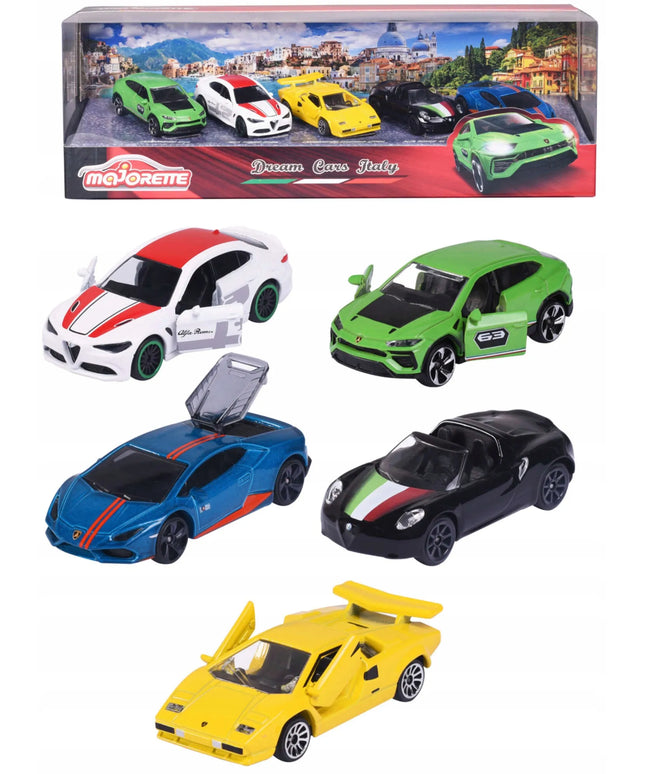 Majorette 5 itališkų sportinių automobilių rinkinys