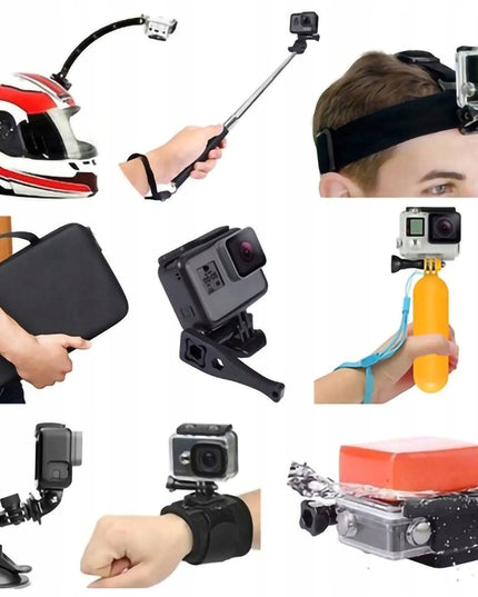 1One 61 viename priedų rinkinys GoPro HERO 13, 12, 11, 10, 9, 8, 7, 6, 5 Black kameroms