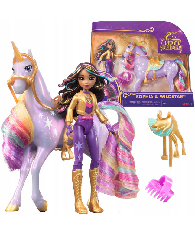 Rinkinys Unicorn Academy: Wildstar figūrėlė ir Sophia lėlė