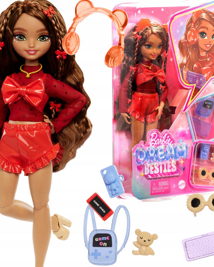 Barbie Dream Besties mados lėlė Teresa + aksesuarai, kuprinė, talismanas
