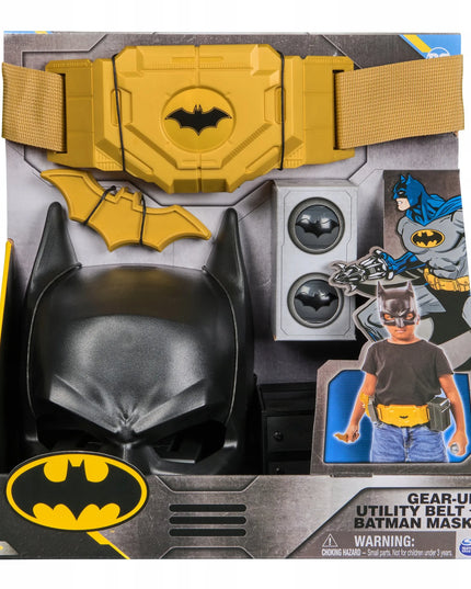 Batman rinkinys: kaukė ir diržas su priedais DC Comics Utility Belt