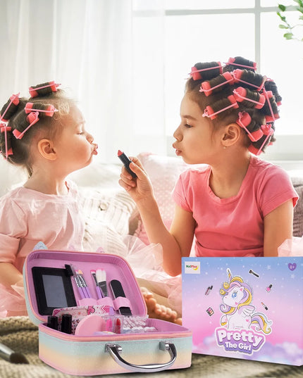 MalPlay vaikiškas makiažo ir papuošalų rinkinys vienaragio kosmetinėje