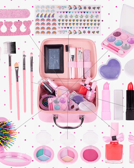 VAIKIŠKAS MAKIAŽO RINKINYS LAGAMINĖLYJE "UNDINĖLĖ" SPALVINGAS