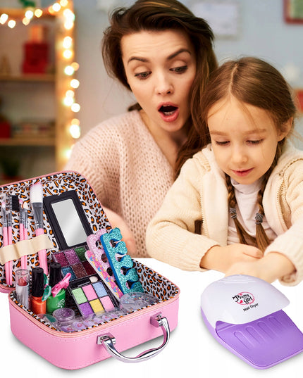 Grožio rinkinys vaikams mergaitėms, kosmetika nagams lagaminėlyje