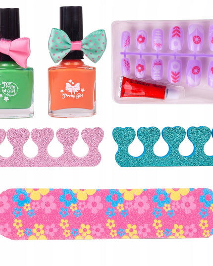 Grožio rinkinys vaikams mergaitėms, kosmetika nagams lagaminėlyje