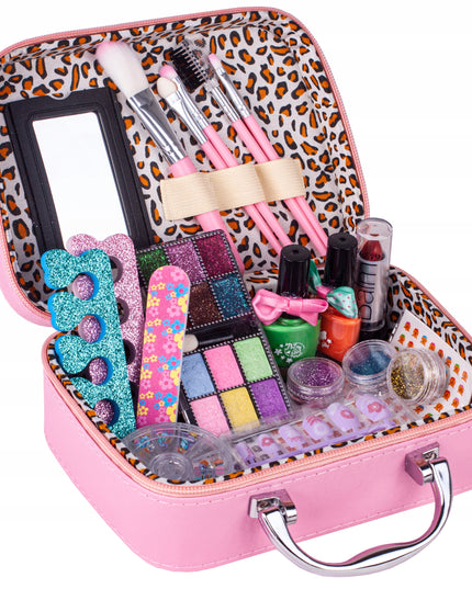Grožio rinkinys vaikams mergaitėms, kosmetika nagams lagaminėlyje