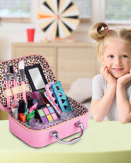 Grožio rinkinys vaikams mergaitėms, kosmetika nagams lagaminėlyje