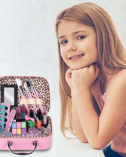 Grožio rinkinys vaikams mergaitėms, kosmetika nagams lagaminėlyje