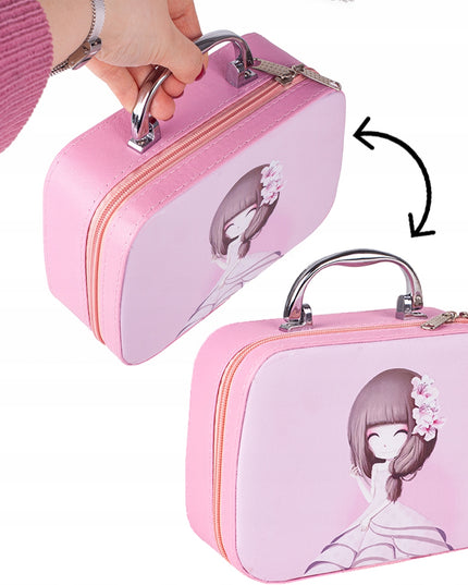 Grožio rinkinys vaikams mergaitėms, kosmetika nagams lagaminėlyje