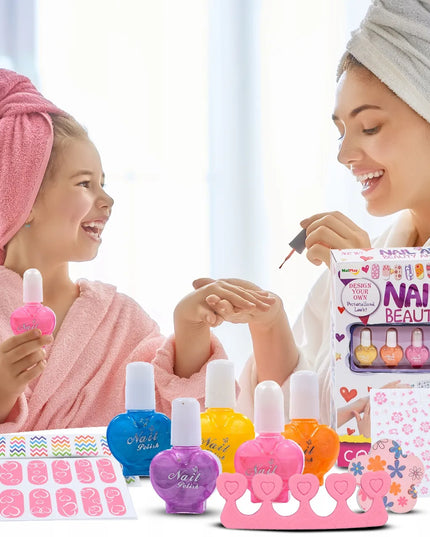MalPlay nagų priežiūros ir manikiūro studijos rinkinys su lakais