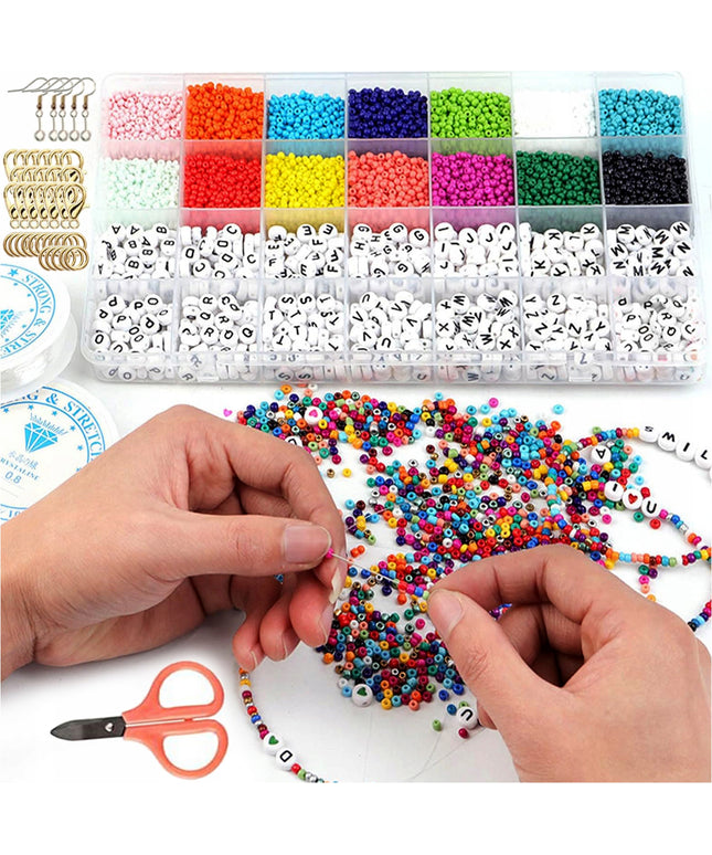 Rinkinys apyrankėms gaminti, karoliukai papuošalams, raidės, pasidaryk pats, dovana