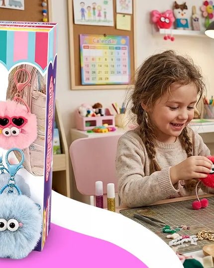 RETOO rinkinys pūkuotiems pakabukams raktams ir kuprinei gaminti