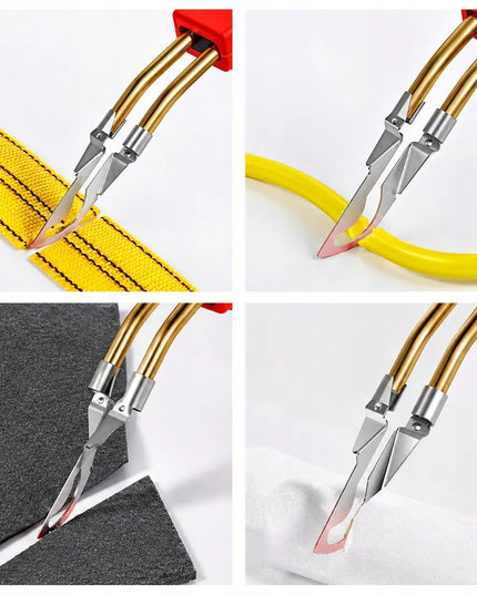 PLASTIKO KABIŲ SUSEGTUVO ANTGALIŲ RINKINYS (>80 W): 4 „lygintuvo“ ir 2 „peilio“ tipo antgaliai