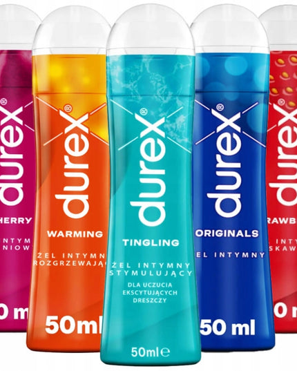 Rinkinys Durex 5 modelių Intymus gelis Stimuojantis Stiprinantis pojūčius Mix PLAY