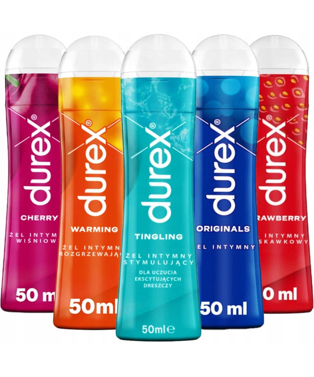 Rinkinys Durex 5 modelių Intymus gelis Stimuojantis Stiprinantis pojūčius Mix PLAY