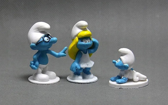 „Smurfų“ figūrėlių rinkinys, 12 vnt.: Smurfetė, Gargamelis, Tėtis Smurfas