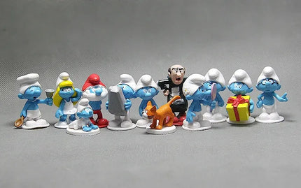 „Smurfų“ figūrėlių rinkinys, 12 vnt.: Smurfetė, Gargamelis, Tėtis Smurfas