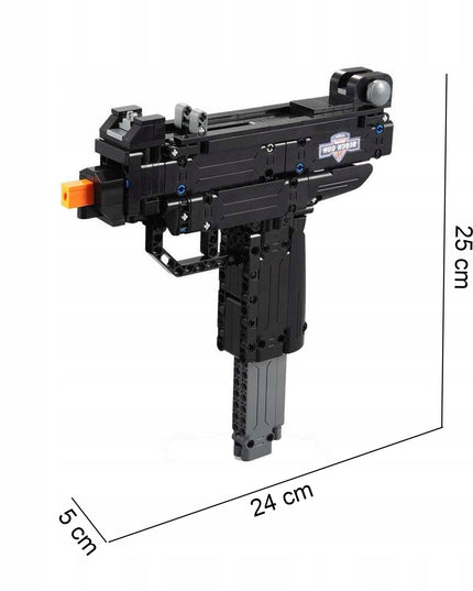 Konstrukcinis kaladėlių rinkinys CADA Ginklo Pistoletas Micro UZI Šaudantis