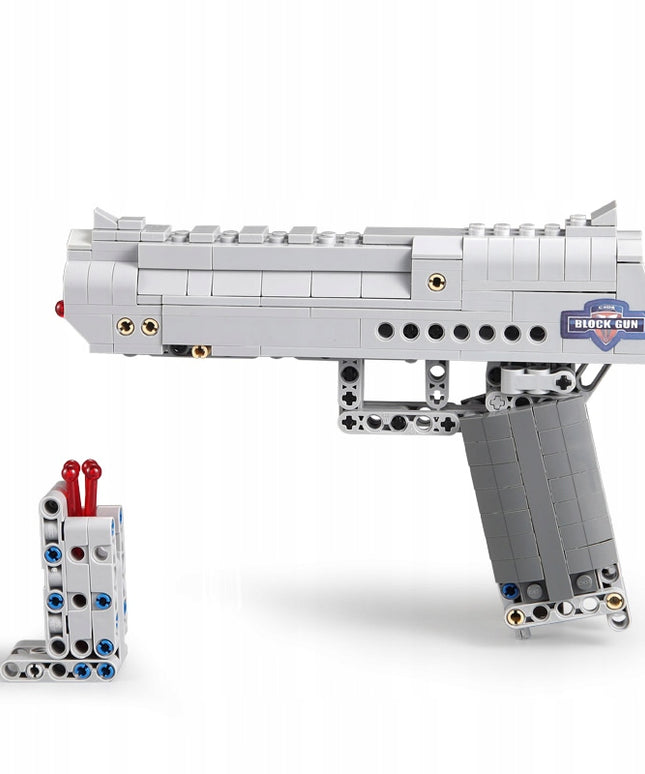 Statybinių kaladėlių rinkinys CADA DESERT EAGLE, pistoletas su 5 kulkomis