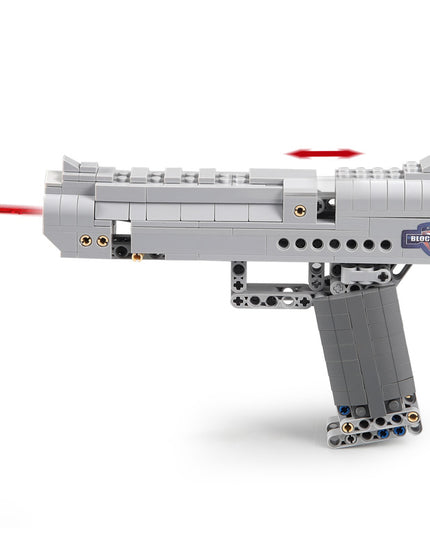 Statybinių kaladėlių rinkinys CADA DESERT EAGLE, pistoletas su 5 kulkomis