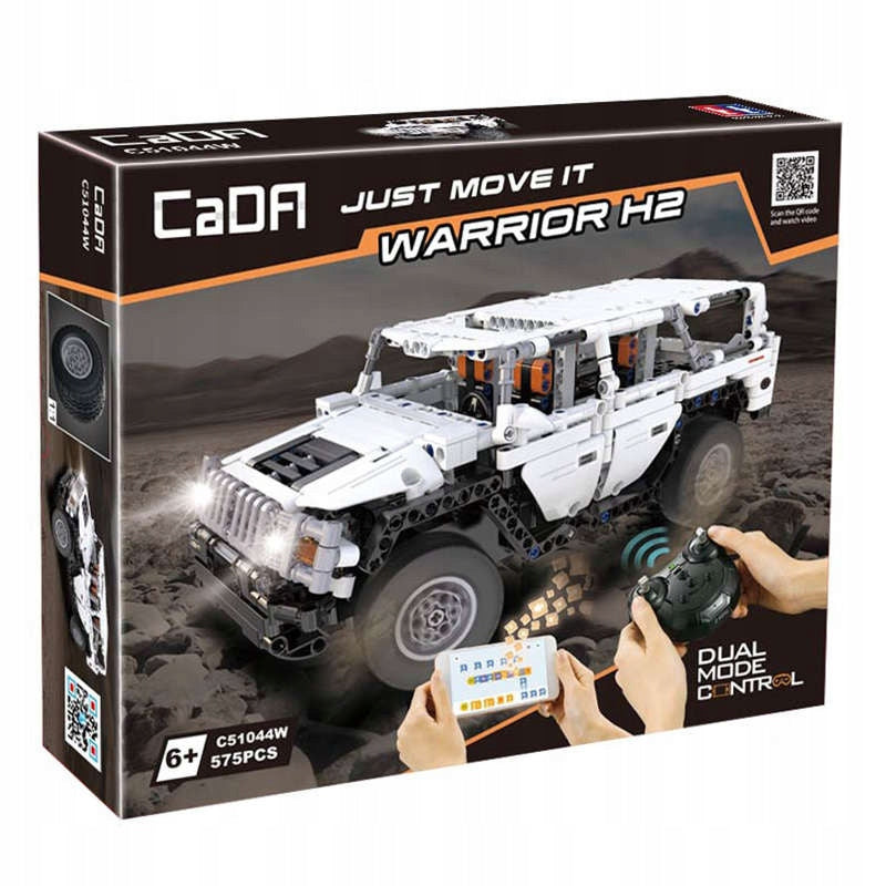 Statybinių kaladėlių rinkinys CADA TRANSPORTAS WARRIOR H2 DVIGUBO REŽIMO VALDYMAS