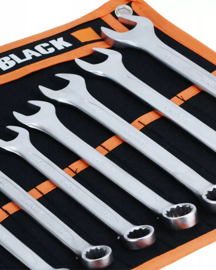 KOMPLEKT RAKTŲ, PLOKŠČIAS-ŽIEDINIS, 6-22mm, COLD STEMP HEATED, 12 vnt., CRV BLACK