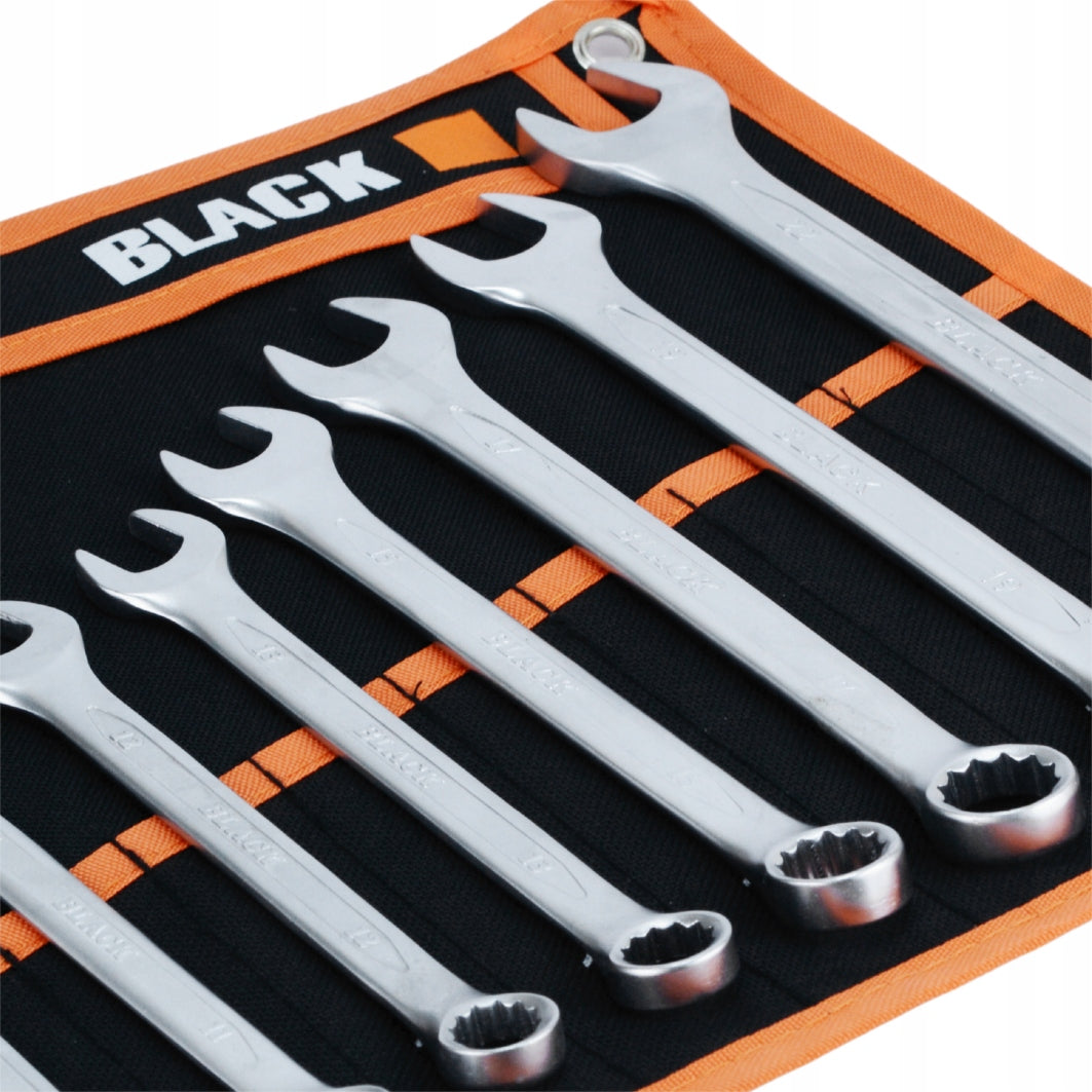 KOMPLEKT RAKTŲ, PLOKŠČIAS-ŽIEDINIS, 6-22mm, COLD STEMP HEATED, 12 vnt., CRV BLACK