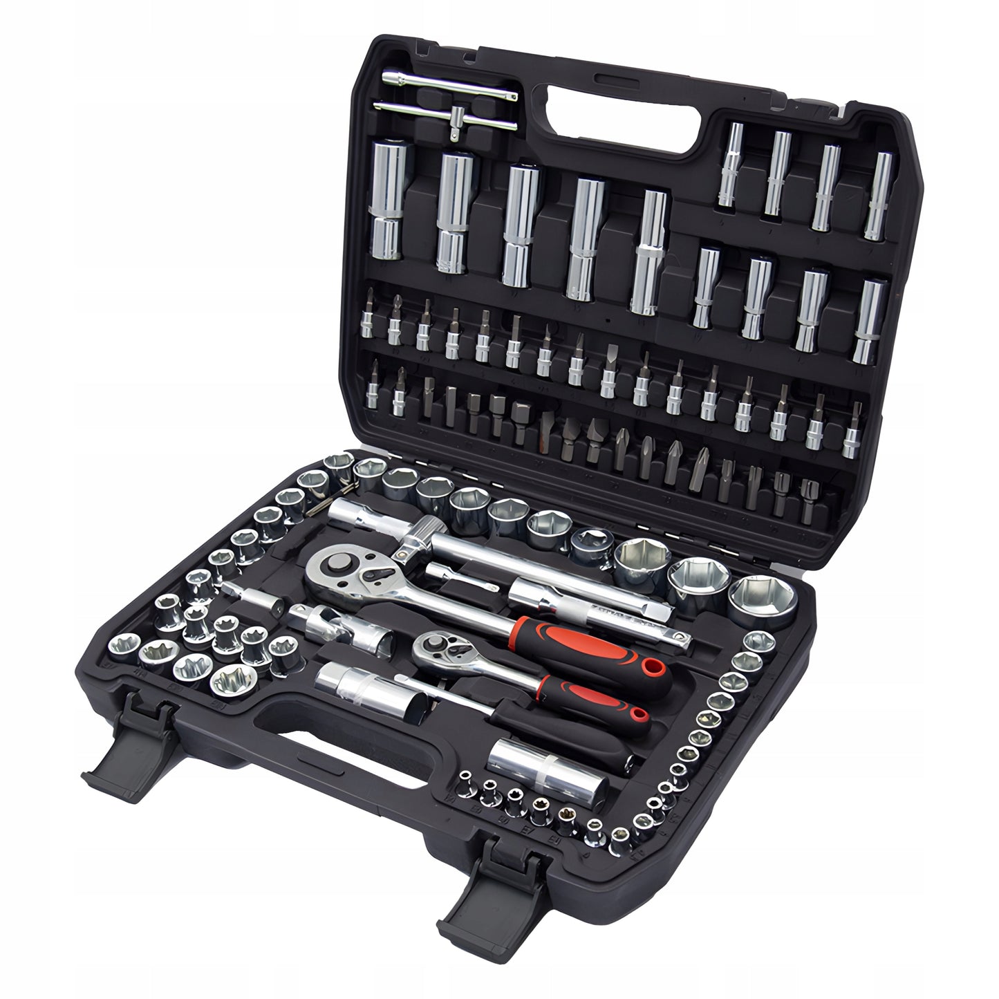 Lizdinių raktų rinkinys 108 vnt. dėklas TORX antgaliai