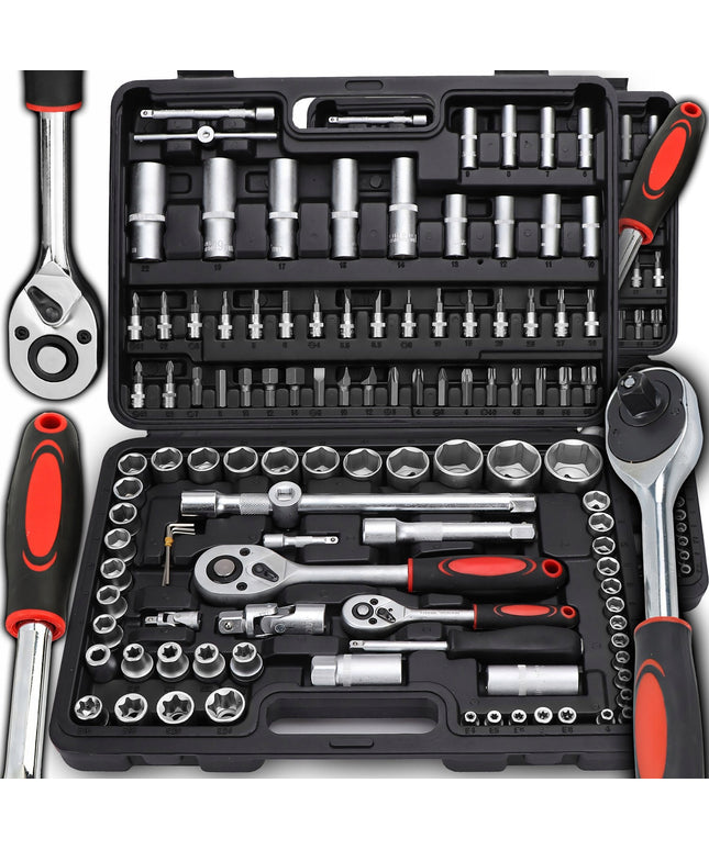 Lizdinių raktų rinkinys 108 vnt. dėklas TORX antgaliai