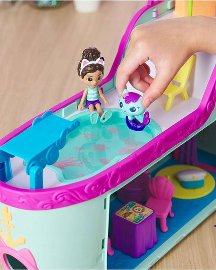 Gabby's Dollhouse rinkinys didelis interaktyvus laivas baseinas Undinėlė +2 figūrėlės