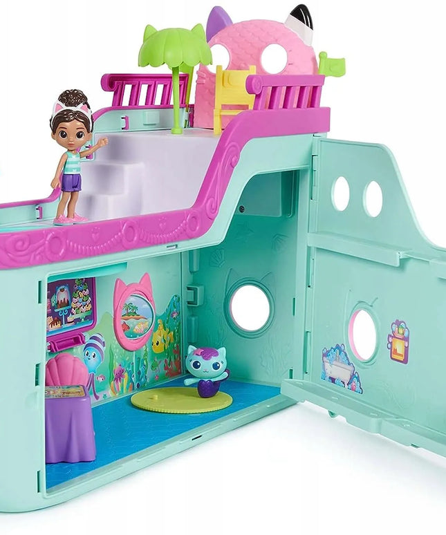 Gabby's Dollhouse rinkinys didelis interaktyvus laivas baseinas Undinėlė +2 figūrėlės
